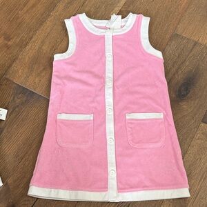Janie and Jack Pink and White Sleeveless Dress